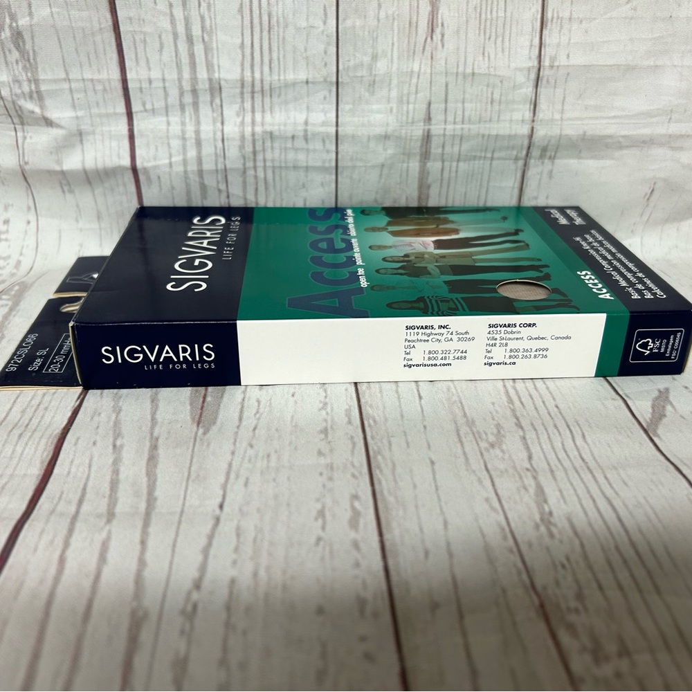 Sigvaris Compression Knee High Stockings Open Toe Small Long Crispa-972CSLO66 - Picture 8 of 10